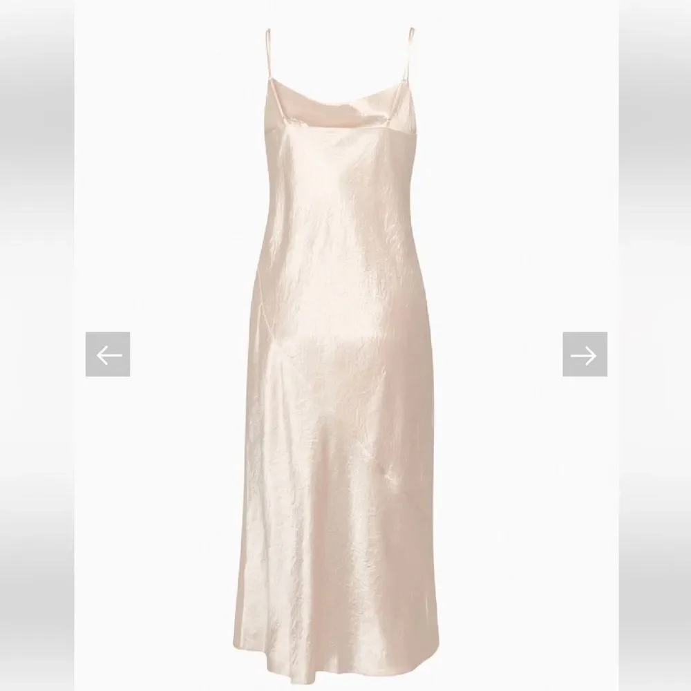 Aritzia Babaton Model Satin Pink Satin Slip Dress